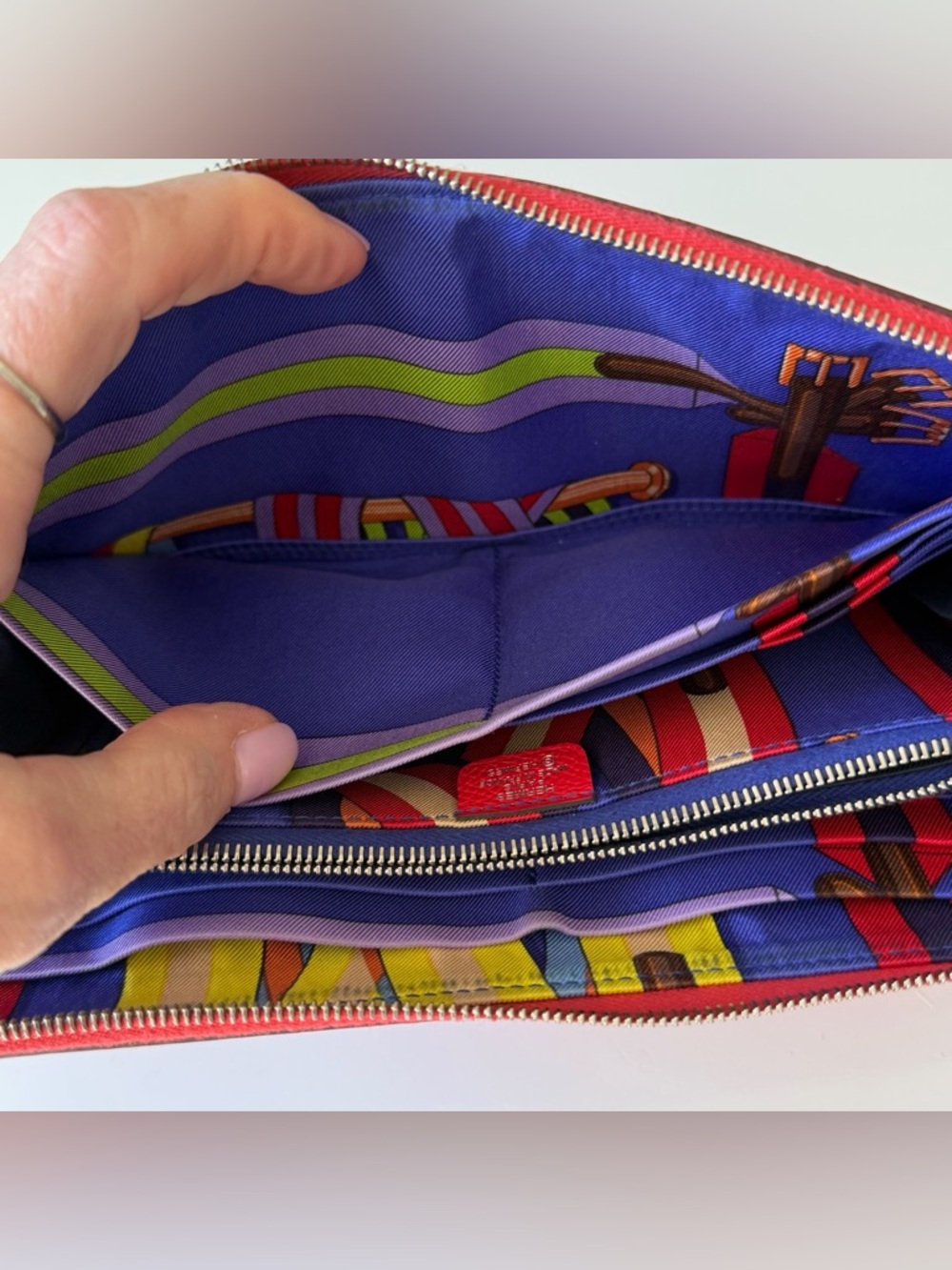 Hermès Azap Silk’In Long Wallet – Texas Rose Epsom Leather with Silk Lining - Picture 13 of 16